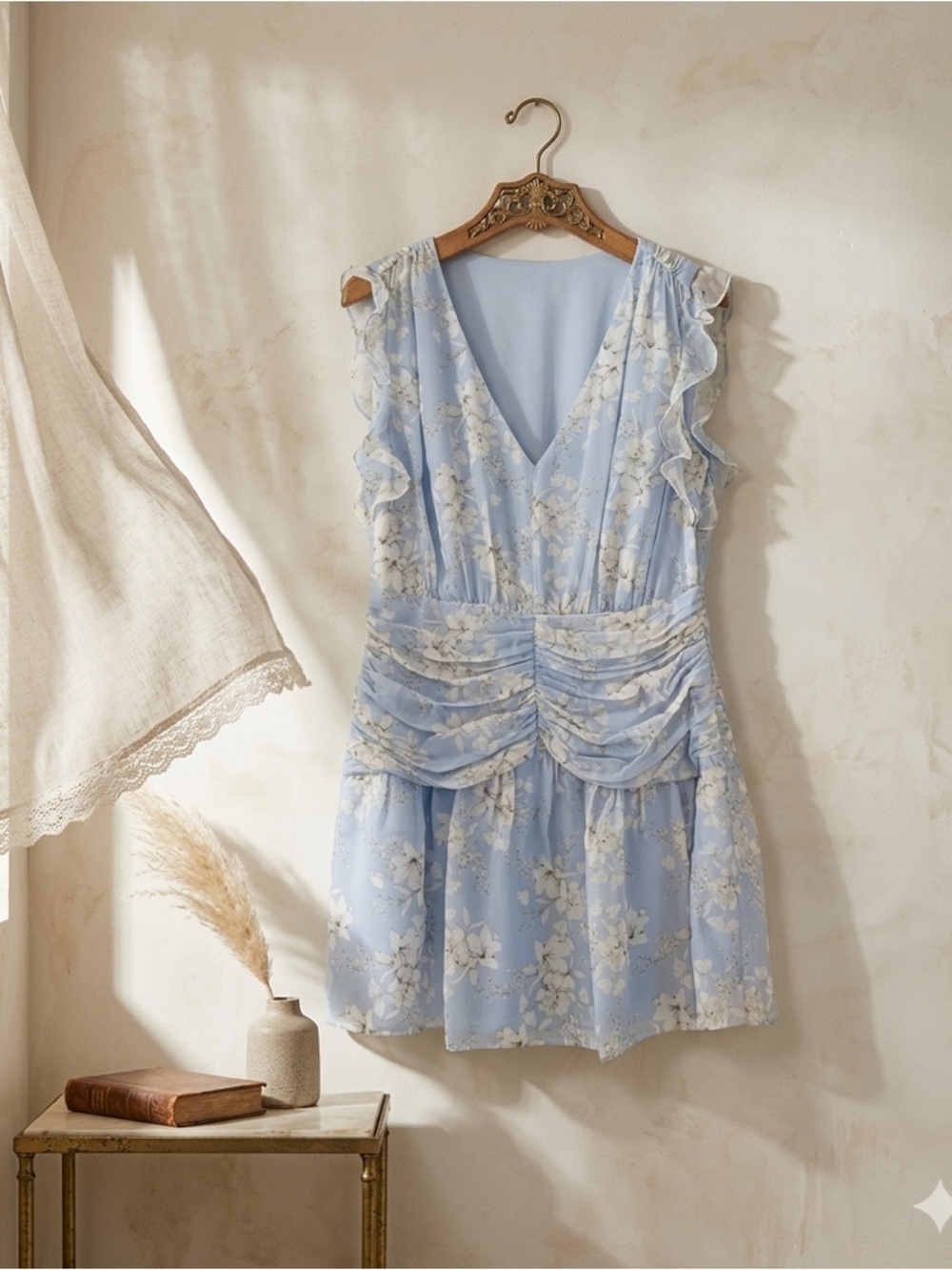 INTERMIX Ryder Floral Silk Mini Dress Women’s Size 12 NWT